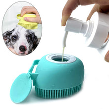 Load image into Gallery viewer, Dog bath brush with shampoo dispenser