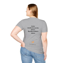 Carregar imagem no visualizador da galeria, Border Collie Portrait T-Shirt — Cute Black &amp; White Dog Graphic Tee
