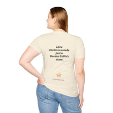 Carregar imagem no visualizador da galeria, Border Collie Portrait T-Shirt — Cute Black &amp; White Dog Graphic Tee
