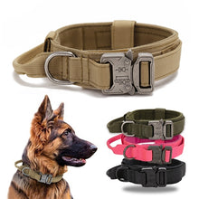 Cargar imagen en el visor de la galería, Collar Táctico de Nailon para Perros Medianos y Grandes - Estilo y Seguridad en un Solo Producto

